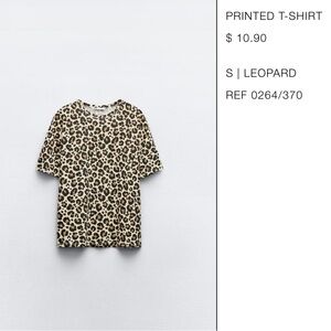Zara Printed Leopard Shirt Size Small Worn Once